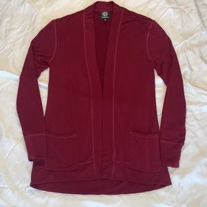 Bobeau cardigan burgundy color size XS